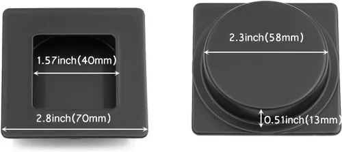 Miniatura 2 de Homdiy MC009-70BK - Tirador de puerta corredera negro para armario, armario, puerta de bolsillo, tirador de dedo empotrado - MC009-70BK - 1 paquete