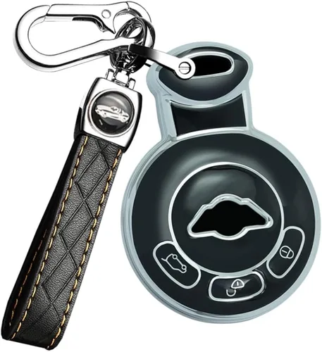 Miniatura 9 de ontto Silver Edge - Funda inteligente para llave de entrada sin llave con llavero compatible con Mini Cooper Countryman Paceman 2007-2014, protector