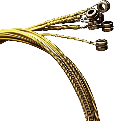 Miniatura 3 de Cuerdas de guitarra acústica, 3 juegos completos con núcleo de acero inoxidable, bronce fósforo, cabeza de cuentas niquelada, incluyendo E-1st B-2nd