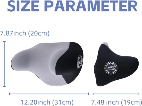 Miniatura 2 de SPRFUFLY Paquete de 2 almohadas para reposacabezas de coche, almohada de nube para coche con correa ajustable - 100% espuma viscoelástica y funda