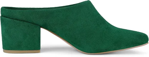 Miniatura 6 de Allegra K Sandalias de tacón de bloque para mujer con punta puntiaguda, negro y blanco