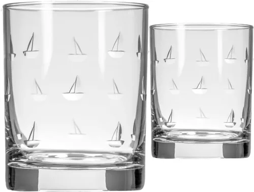 Miniatura 9 de Rolf Glass Sailing - Vaso de vino sin tallo de 18 onzas, juego de 4 copas de vino sin tallo, vidrio sin plomo, vasos grabados, fabricados con Juego
