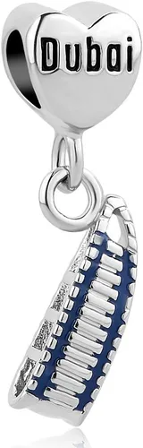 Encanto de ubicación de viaje competible con pulseras pandora mujeres niñas viaje mundo mirador punto turístico plata colgante
