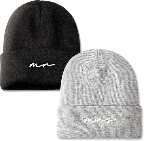 Miniatura 12 de Mr and Mrs Beanies, Wedding Gifts for Couples, His and Hers Engagement Gift, Honeymoon Travel Essentials