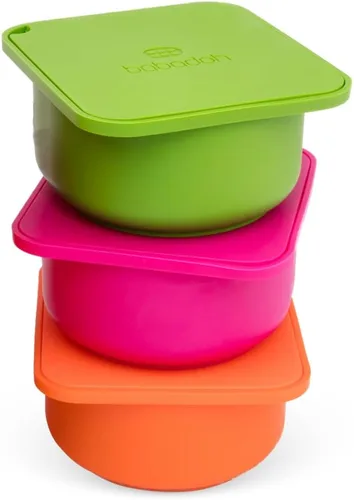 Miniatura 14 de Babadoh Recipientes de Silicona para Fermentación de Masa de Pizza con Tapas Accesorios para Hacer Pizza Juego de 3 Azul Múltiple