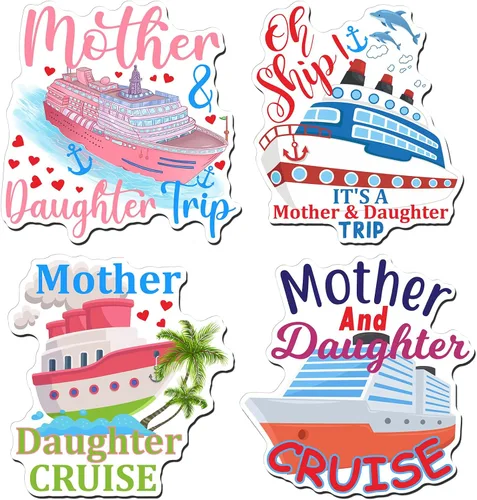 Miniatura 12 de Hoteam 4 piezas decoraciones magnéticas para puerta de crucero para parejas, imanes náuticos divertidos y resistentes al agua para marido y esposa