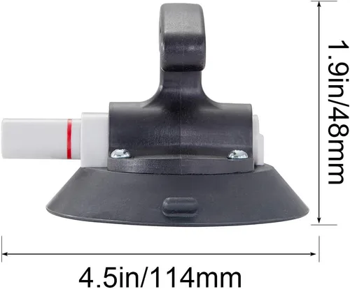 Miniatura 4 de IMT Bomba de ventosa de vidrio de 4.5 pulgadas activa, elevador de vidrio con ventosa al vacío con mango en T con placa cóncava para superficie