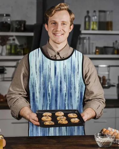 Miniatura 5 de Painting Brush Unisex Cobbler Apron with 2 Pockets Vest, Cleaning Smock Apron for Work Chef Kitchen - 1 Pack