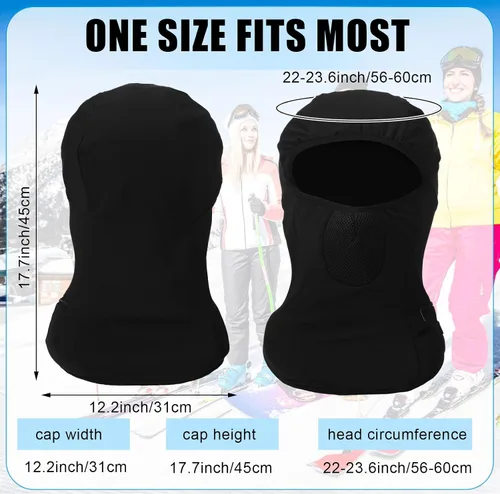 Miniatura 2 de 2 pasamontañas calefactables, máscara facial eléctrica, funciona con pilas, gorro de esquí recargable, polaina de cuello de invierno, 3 ajustes
