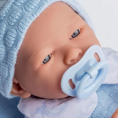 Miniatura 2 de Muñeca de bebé anatómicamente correcta de niño real Muñeca de bebé de 15" totalmente de vinilo JC Toys - La Newborn Fabricada en España Azul
