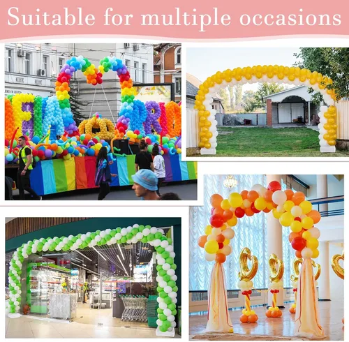 Miniatura 7 de Gueevin 8 soportes para arco de globos, bolsa de agua pesada para soporte de columna y kit de arco, soporte de globos para fiestas, bodas