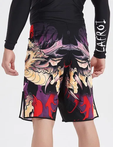 Miniatura 5 de LAFROI QJK01 - Pantalones cortos de boxeo para hombre con cordón y bolsillo