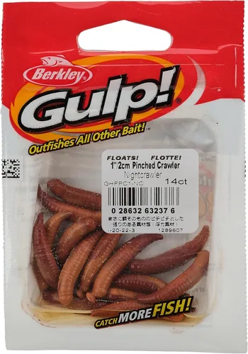 Miniatura 3 de Berkley Gulp! Cebo Blando de Pesca Flotante Pinched Crawler Nightcrawler - Aroma de ajo