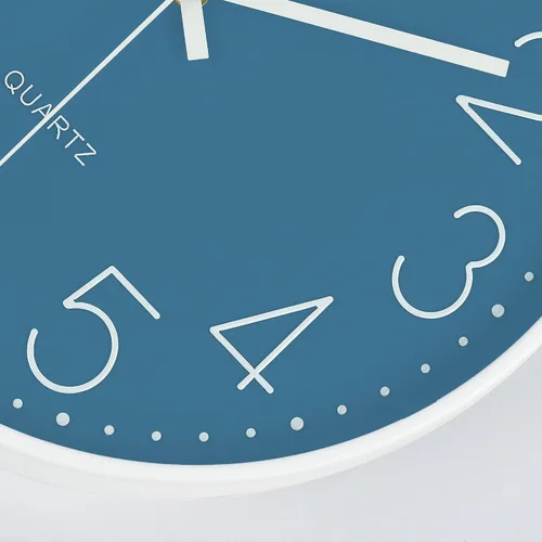 Miniatura 5 de Lafocuse Reloj de pared silencioso azul marino de 12 pulgadas, funciona con pilas, reloj de pared analógico para cocina, sala de estar, dormitorio