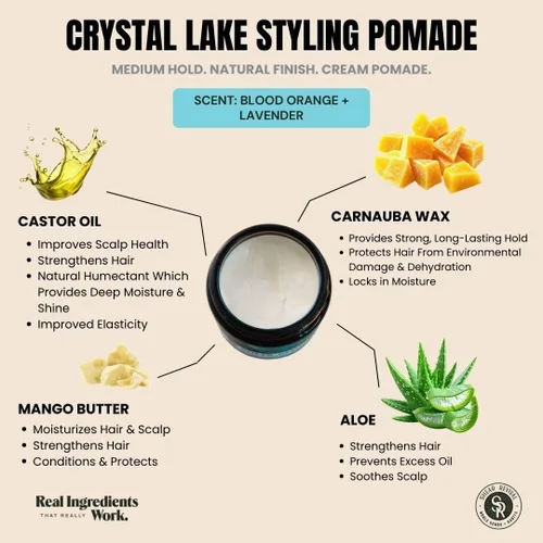 Miniatura 3 de Shear Revival Crystal Lake - Pomada en crema para hombres y mujeres, sujeción media, acabado natural para todo tipo de cabello, 99% ingredientes
