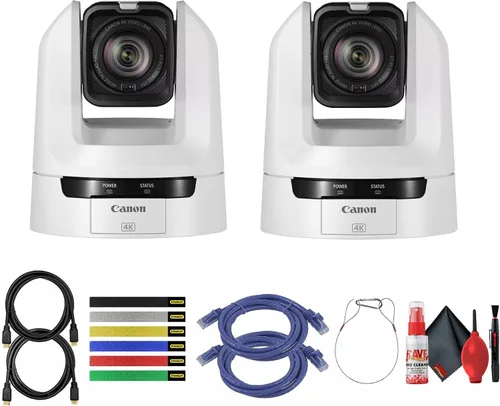 Miniatura 15 de Canon Cámara CR-N100 4K NDI PTZ con zoom de 20x (negro satinado) (6527C001) + cable HDMI + 6 bridas de cable de colores surtidos + cable de red +