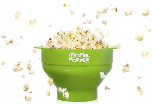 Miniatura 2 de El Original Proper Popper - Palomitas de microondas, palomera de silicona, cuenco plegable sin BPA y apto para lavavajillas - (Verde)