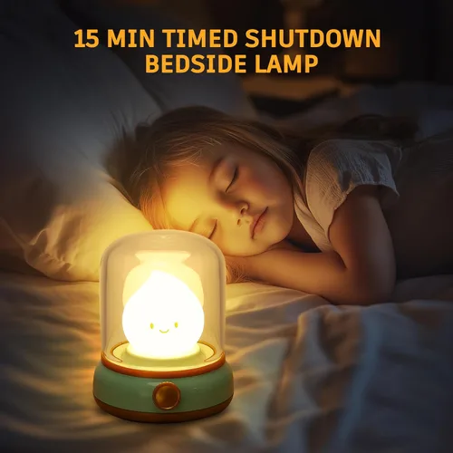 Miniatura 4 de Paquete de 2 luces nocturnas de fogata fantasma, pequeña lámpara de escritorio bonita, lámpara de mesa de noche inalámbrica regulable, luz nocturna