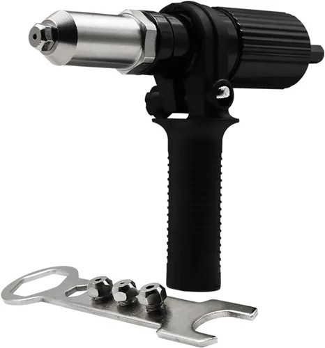 TANIQIACA Kit adaptador de remachador eléctrico, juego de convertidor de pistola de remache de taladro, accesorios de herramientas de mano de metal