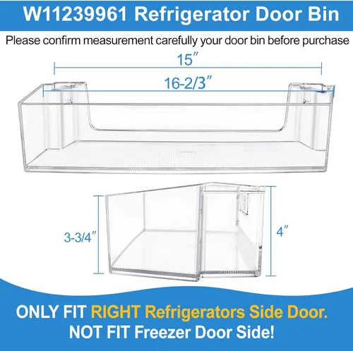 Miniatura 2 de [2 EMPaquetado] ACTUALIZADO W11239961 W10900538 Estante para puerta de refrigerador Compatible con piezas de estante de puerta de refrigerador