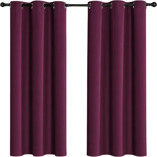 Miniatura 17 de Cortinas opacas para oscurecer la habitación, con aislamiento térmico, cortinas opacas con ojales para puertas y ventanas de poliéster