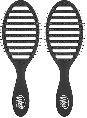 Miniatura 13 de Wet Brush Cepillo para Cabello de Secado Rápido, Negro, Diseño Ventilado y Cerdas Suaves HeatFlex, Seguro para Secado con Secador, Mango Ergonómico