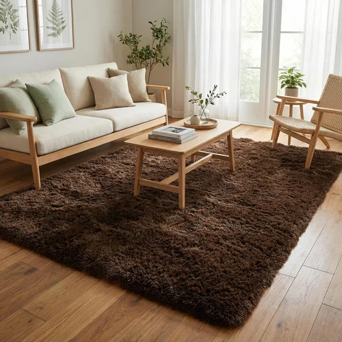 Miniatura 111 de Merelax Alfombra Moderna Suave y Esponjosa Shaggy para Dormitorio Sala de Estar Decoración de Sillas Pequeñas Alfombras Tapetes para Pies Piso, Verde