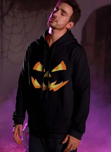 Miniatura 4 de Arvilhill Sudadera con capucha de calabaza de Halloween para hombre