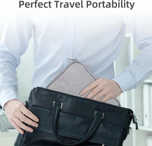Miniatura 6 de Organizador de artículos electrónicos, estuche de viaje, organizador de cables, accesorios de viaje, esenciales para mujeres y hombres, bolsa