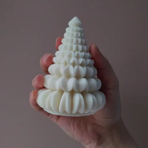 Miniatura 5 de Moldes de silicona para velas de árbol 3D, moldes de silicona para árbol de Navidad de origami para fundición de resina epoxi, vela de arcilla