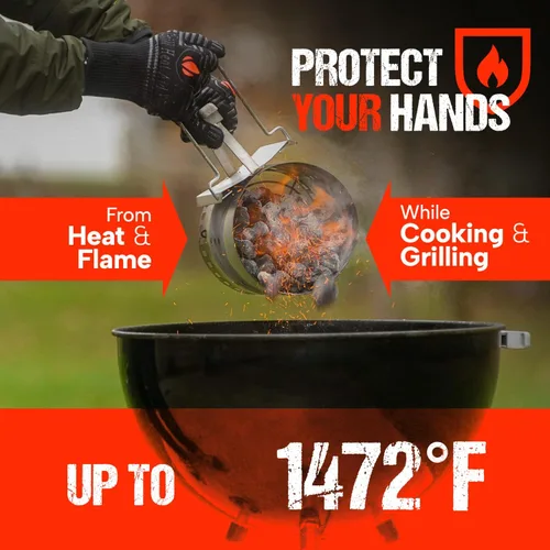 Miniatura 8 de Guantes de parrilla y barbacoa GRILL HEAT AID para asar y cocinar, Algodón