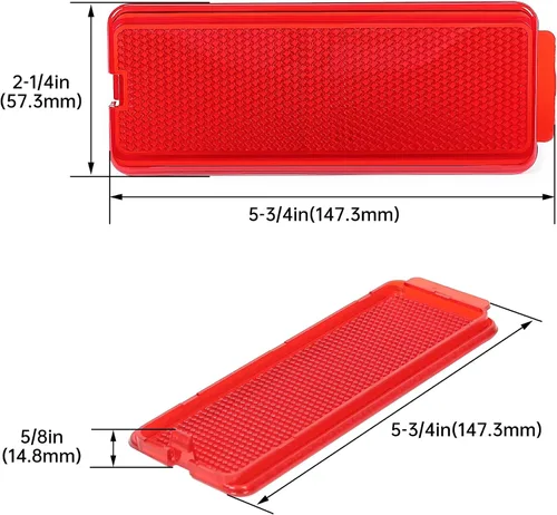 Miniatura 2 de ECOTRIC Reflectores de puerta trasera delantera compatibles con Ford 1999-2007 SuperDuty F250 F350 F450 F550 2000-2005 Excursion Reemplazo