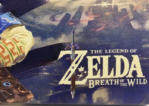 Miniatura 3 de Póster impreso en lienzo de The Legend of Zelda Breath of the Wild de 12 x 12 pulgadas, decoración artística de pared - Link and Zelda
