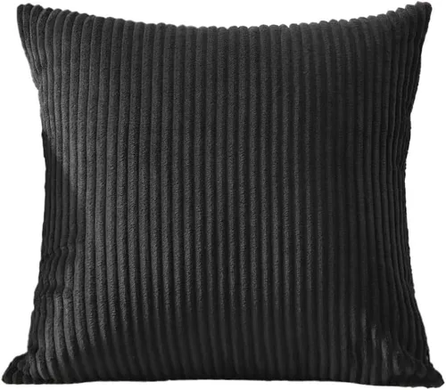 Miniatura 119 de Artscope Fundas de Almohada de Pana a Rayas Acogedoras Súper Suaves Decorativas Cuadradas Fundas de Cojín para Sofá Sillón Dormitorio Decoración