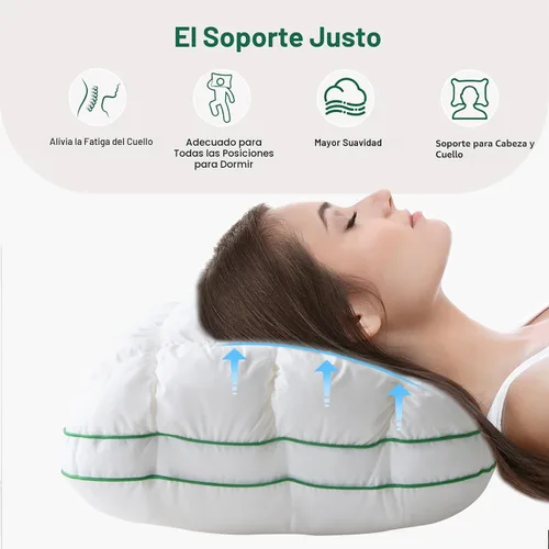 Miniatura 7 de YOUR MOON - Almohada de cama de apoyo esponjosa tamaño Queen, relleno premium súper suave alternativo al plumón para dormir, almohadas de cama