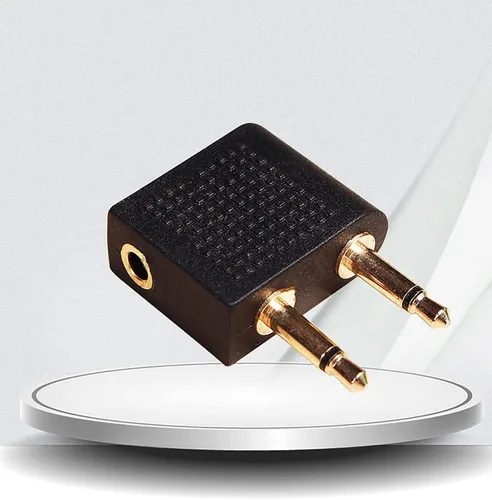 Miniatura 7 de Adaptador de audio dual de 0.138 in macho a hembra para auriculares de avión, adaptador de audio de vuelo compatible con auriculares Sony WH-1000XM3