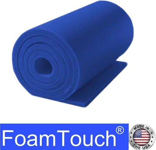 Miniatura 3 de FoamTouch Espuma azul de alta densidad de 4 pulgadas de grosor x 24 pulgadas de ancho x 72 pulgadas de largo, ideal para acolchado de espuma