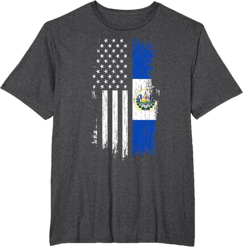 Miniatura 25 de Camiseta de la bandera de Estados Unidos salvadoreño - Camiseta de El Salvador USA