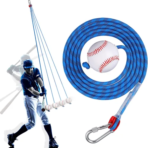 TOBWOLF Entrenador de bateo de béisbol, sóftbol, bateo, entrenamiento de práctica de bateo, ayuda al béisbol en una cuerda, equipo de práctica de