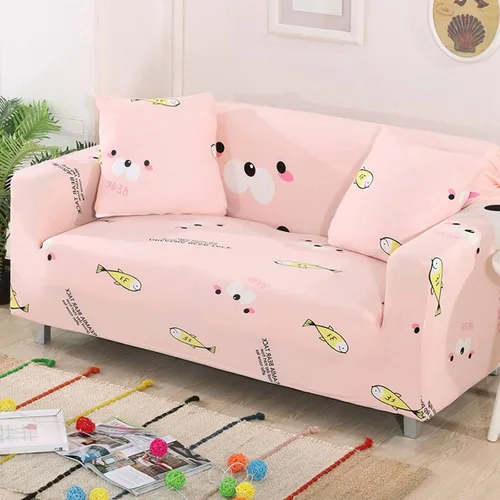 Miniatura 23 de IMYOGI Funda de sofá de alta elasticidad estampada, funda de elastano elástica para sofá de esquina, lavable para 3 cojines, protector de muebles