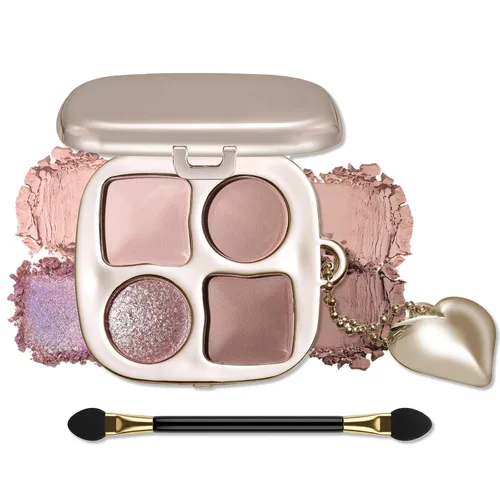 Miniatura 32 de Erinde Paleta de maquillaje de sombra de ojos de 9 colores con purpurina y lavanda brillante y mate, violeta, malva, púrpura oscura, plateado