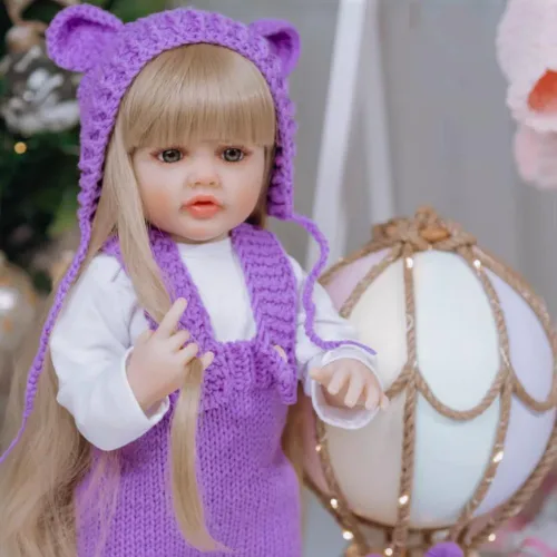 Miniatura 20 de 20 pulgadas dormido bebé Reborn 3D pintura piel con venas visibles cuerpo muñeca de tela, vinilo suave juguete de niña recién nacida como un Muñeca