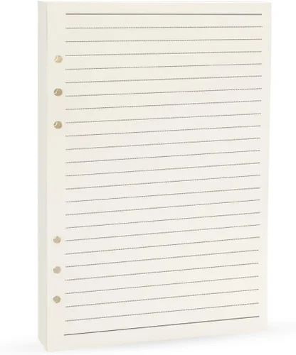 Miniatura 11 de Insertos de planificador A5, recargables para repuestos Filofax, arphia, 6 anillas, puntos, líneas, cuadrículas, lisos, 80 hojas/160 páginas para un