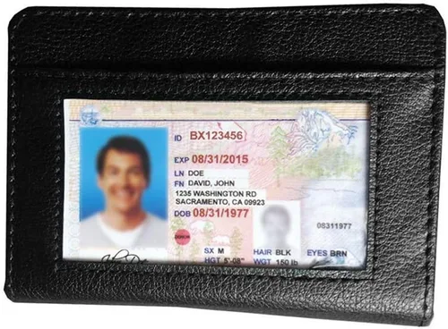 Miniatura 4 de Cartera de piel con bloqueo RFID para hombres y mujeres con cremallera, gran capacidad de almacenamiento, Marrón, Negro