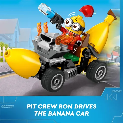 Miniatura 3 de LEGO Despicable Me 4 Minions y Coche de Plátano Juguetes para Niños, Divertido Set de Juguetes Despicable Me, Juego de Construcción Creativa