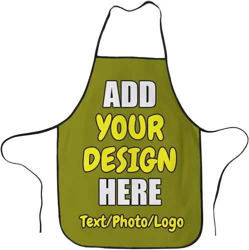 Miniatura 15 de Delantales personalizados para mujeres y hombres, delantal personalizado para añadir imagen, texto, logotipo, regalos de fotos