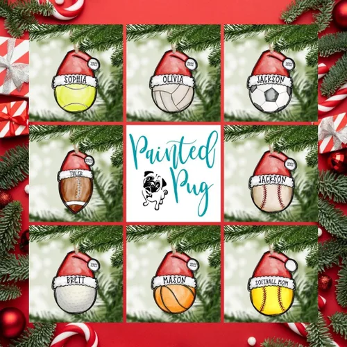 Miniatura 7 de Adorno de fútbol 2025 Decoración de Navidad personalizada con nombre y número personalizados Regalo deportivo para jugadores, entrenadores y equipos