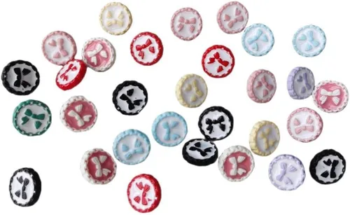 36 botones de plástico de nailon de colores surtidos de 2/3 pulgadas para artes y manualidades, decoración, colecciones, costura de un agujero,