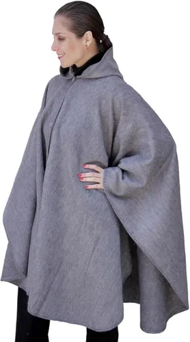 Miniatura 2 de Manto de alpacalana con capucha Cabo, talla única, Gris (Soft Gray)