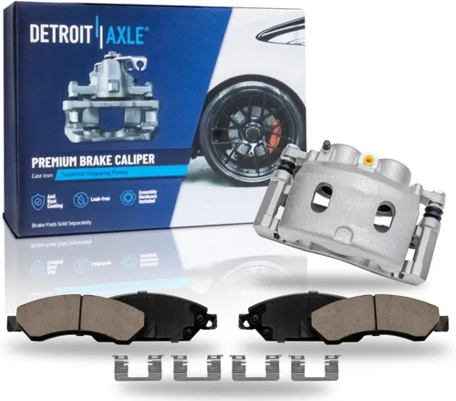 Miniatura 64 de Detroit Axle - Kit de freno delantero para Dodge Ram 1500 Durango Dakota Chrysler Aspen Dakota Driver Side Disco Freno Pinza de freno de cerámica